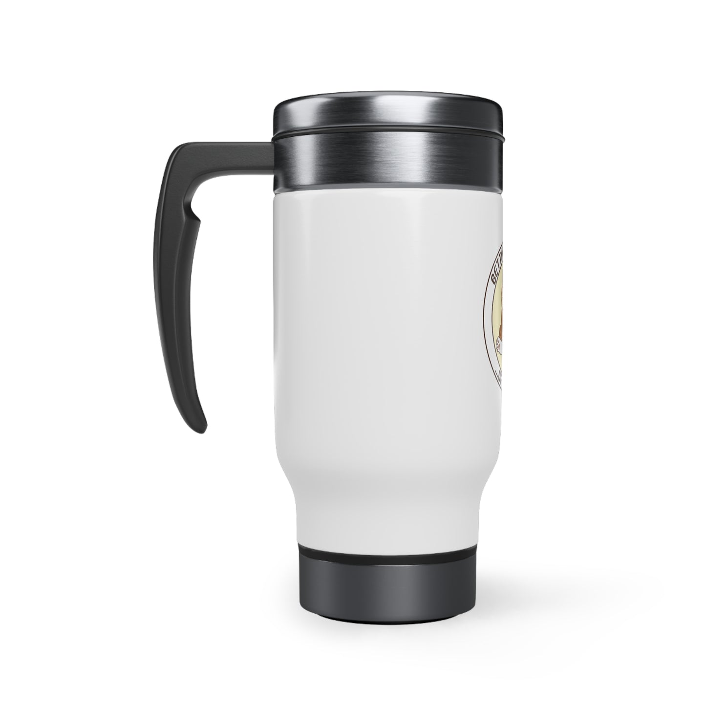 In Shape - Stainless Steel Travel Mug with Handle, 14oz