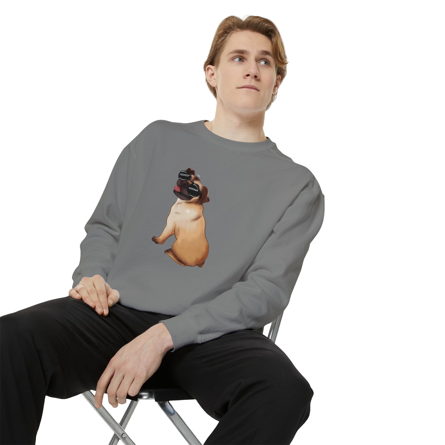 Pug - Unisex Garment-Dyed Sweatshirt