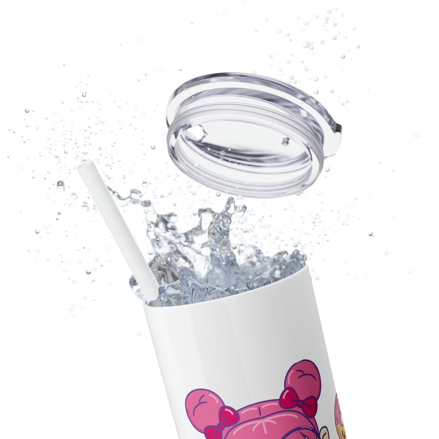 Geek Girl - Skinny Tumbler with Straw, 20oz