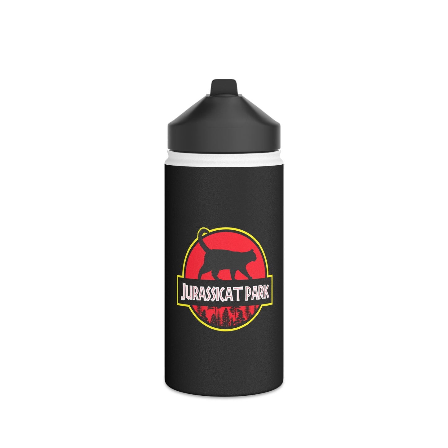 Jurassicat Park - Stainless Steel Water Bottle, Standard Lid