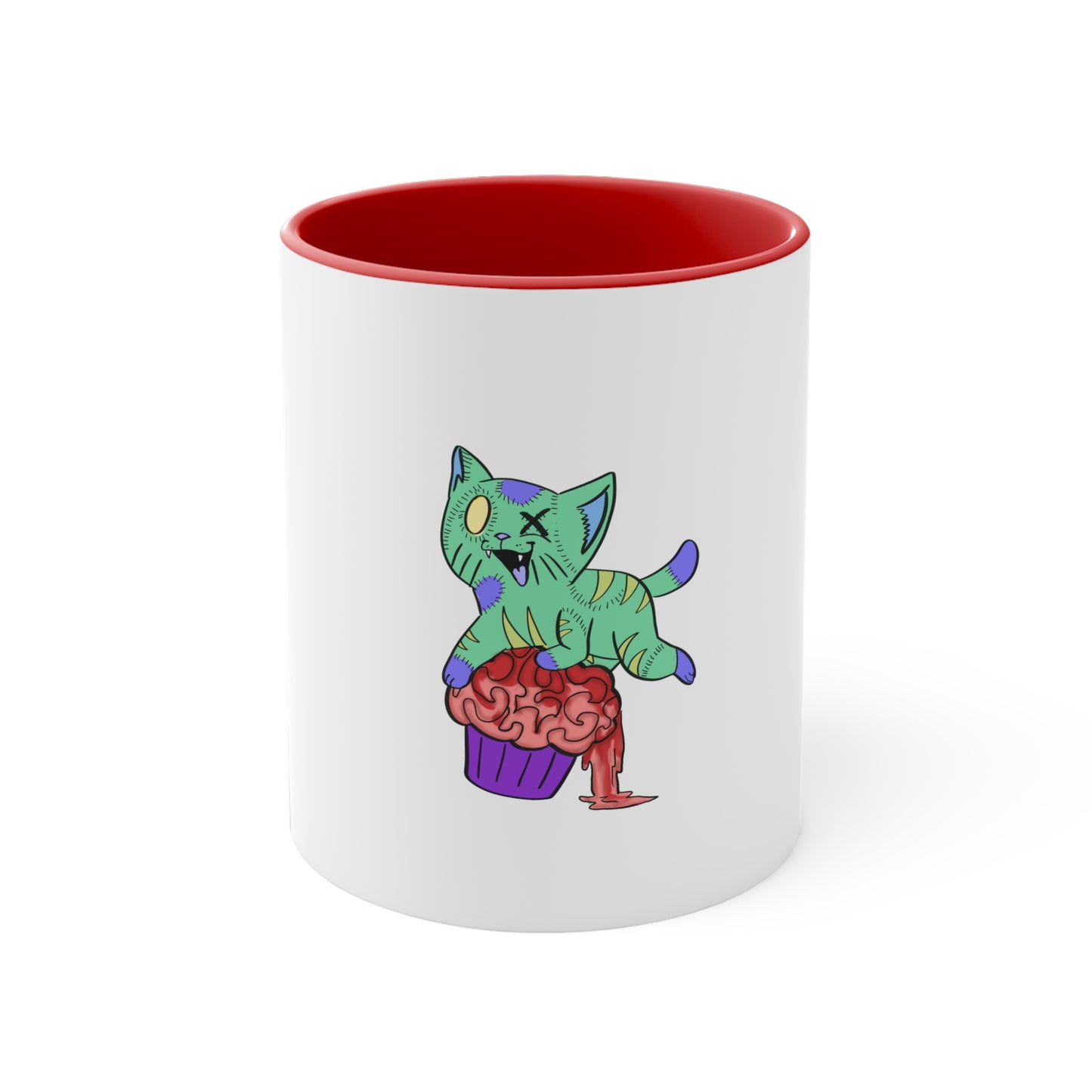 Zombie Cat - Accent Coffee Mug, 11oz