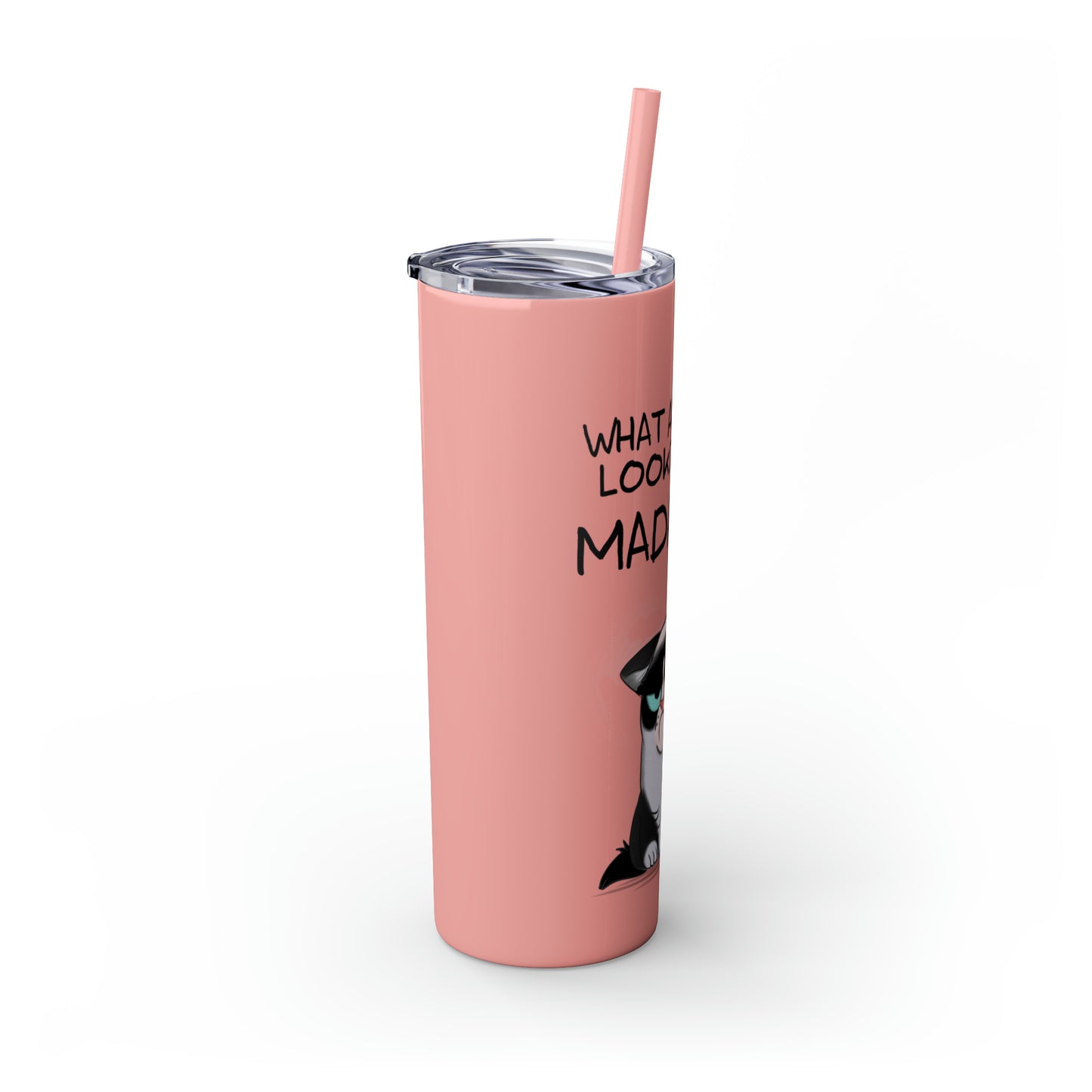 Madafaka - Skinny Tumbler with Straw, 20oz