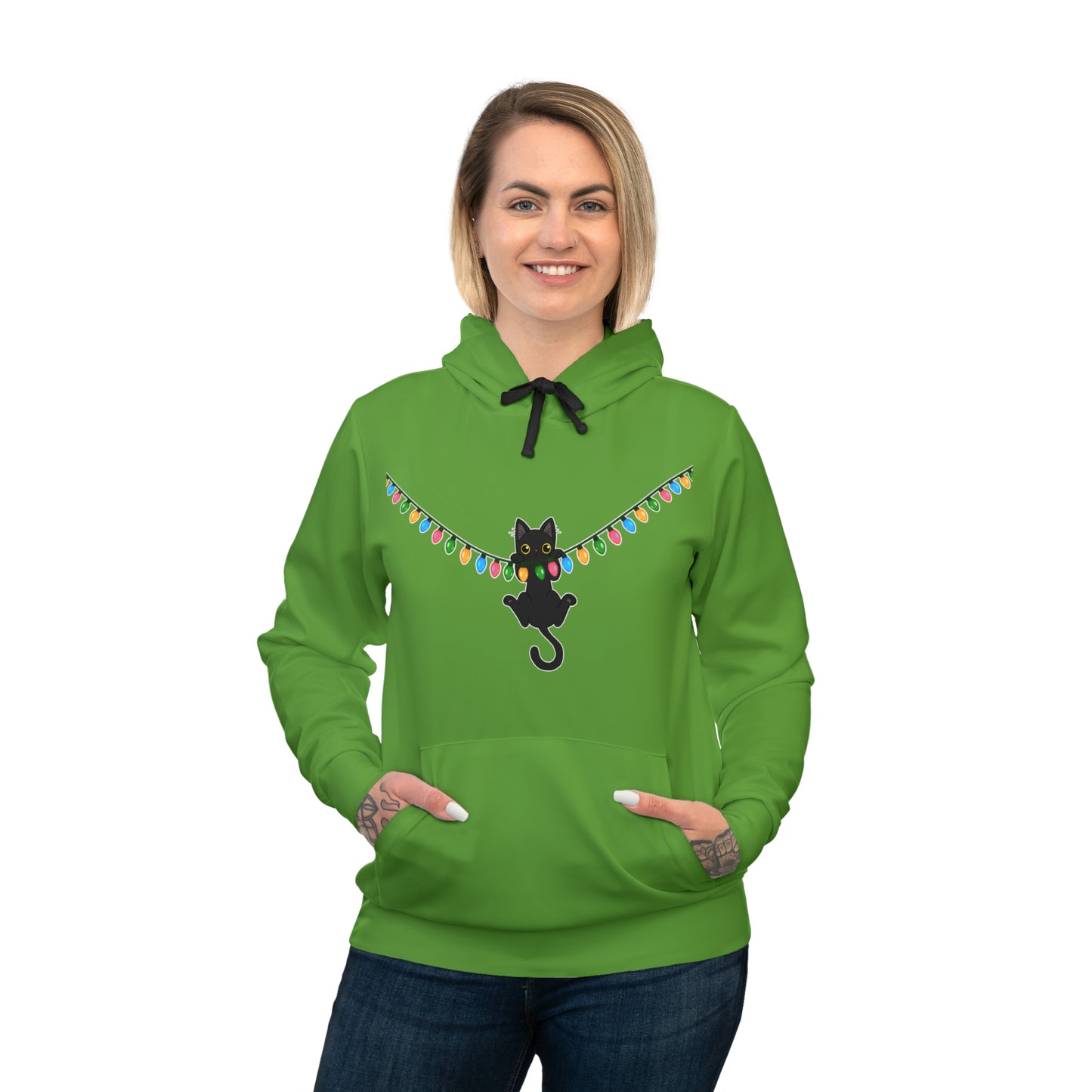 Meow Christmas - Athletic Hoodie (AOP)