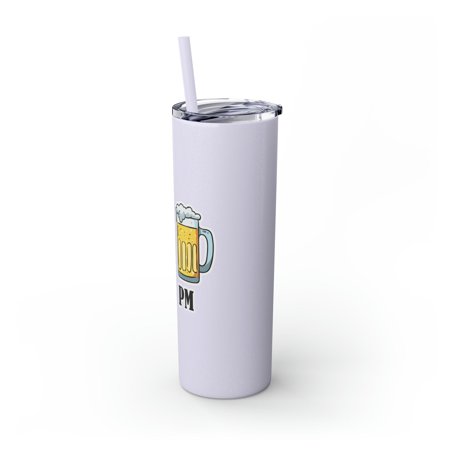 AM/PM - Skinny Tumbler with Straw, 20oz