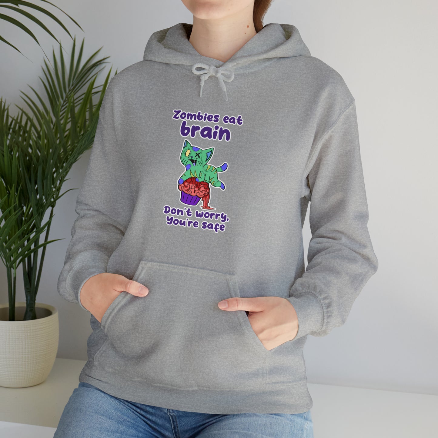 Zombie Cat - Unisex Heavy Blend™ Hooded Sweatshirt