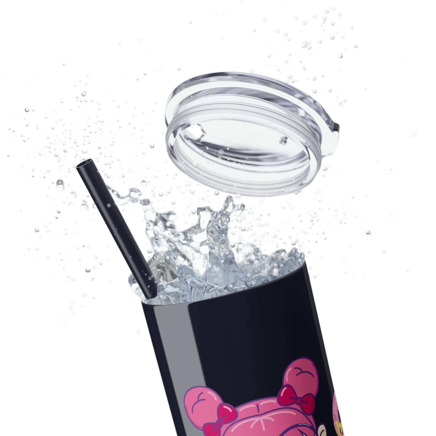 Geek Girl - Skinny Tumbler with Straw, 20oz