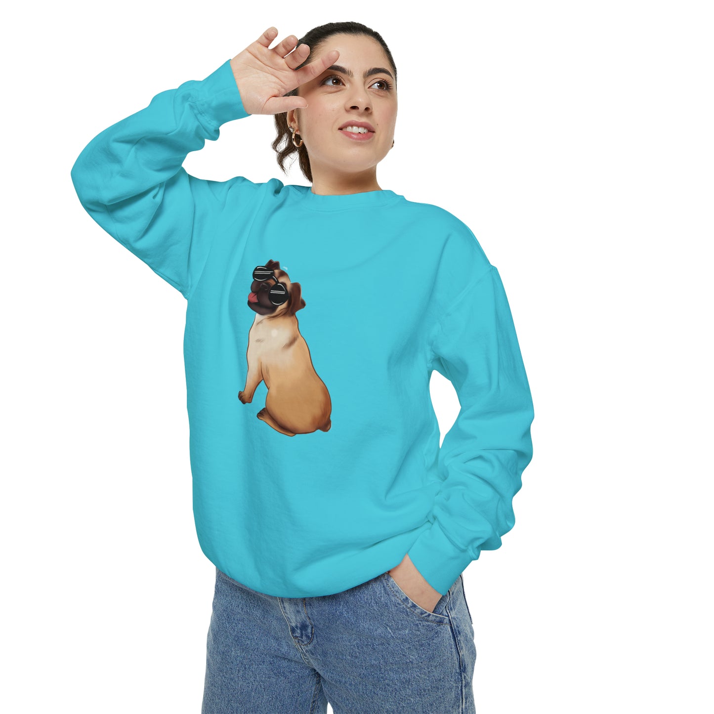 Pug - Unisex Garment-Dyed Sweatshirt