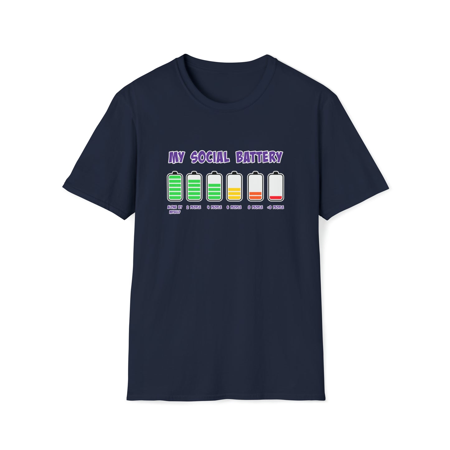 Social Battery - Unisex Softstyle T-Shirt