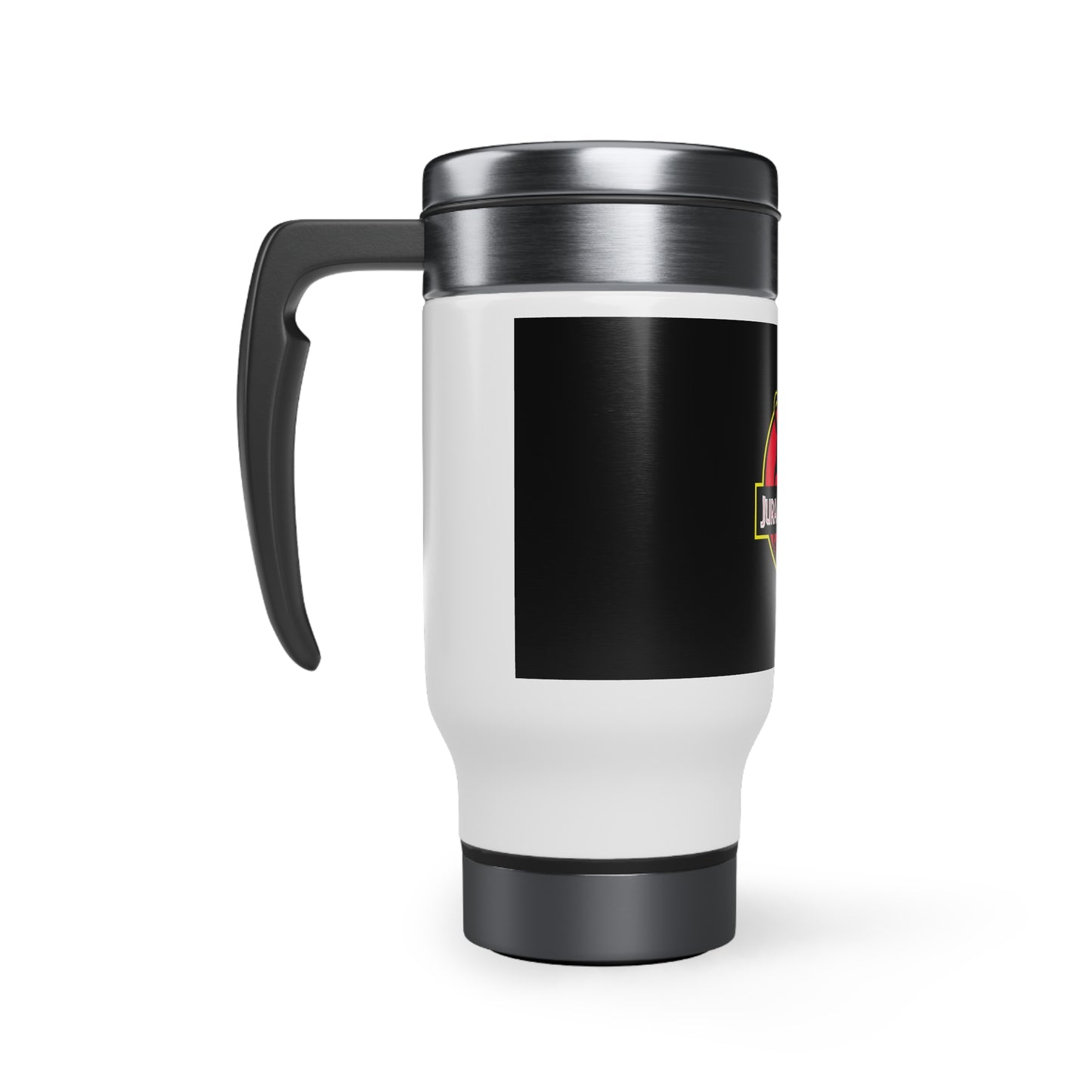 Jurassicat Park - Stainless Steel Travel Mug with Handle, 14oz