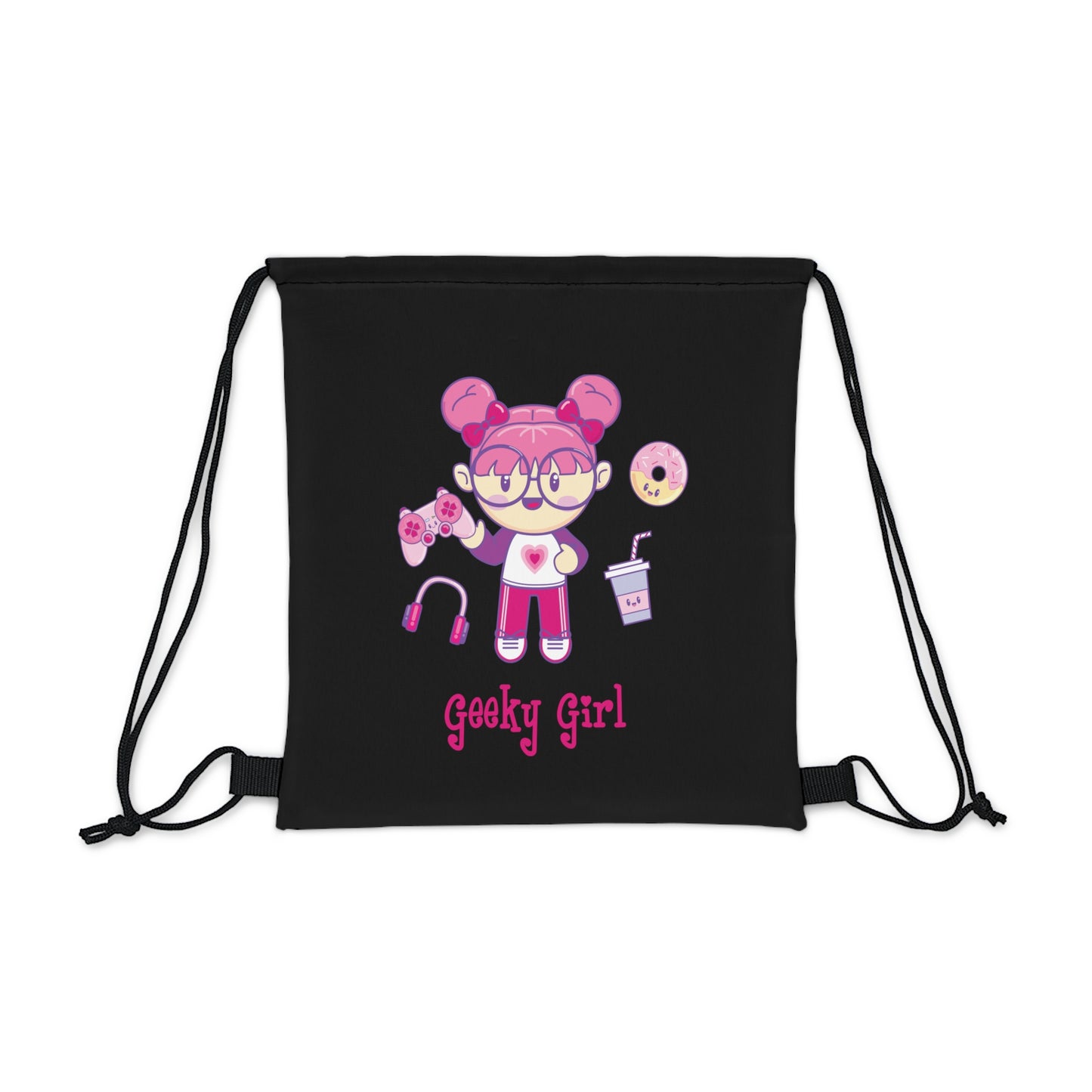 Geek Girl - Outdoor Drawstring Bag