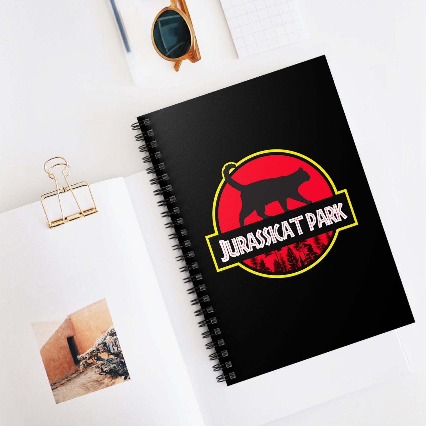 Jurassicat Park - Spiral Notebook - Ruled Line