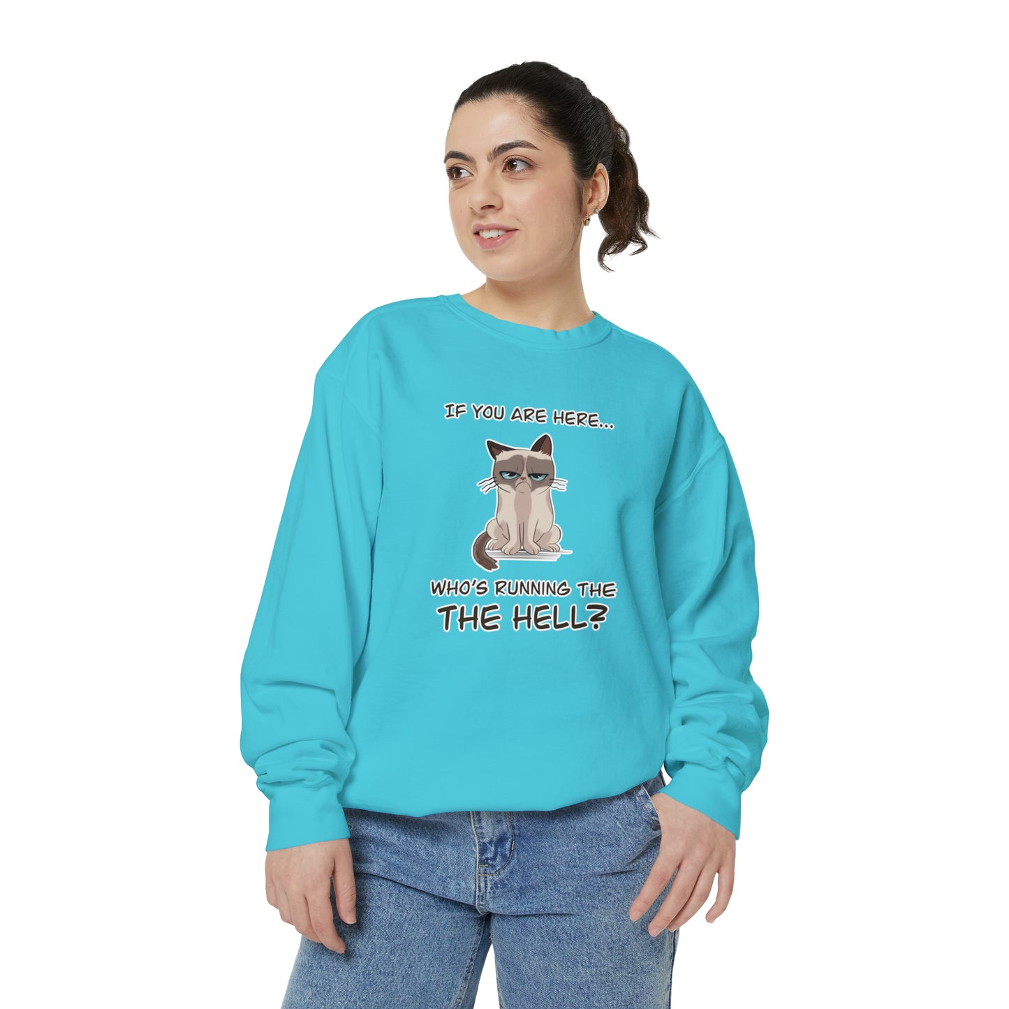 Hell Cat - Unisex Garment-Dyed Sweatshirt