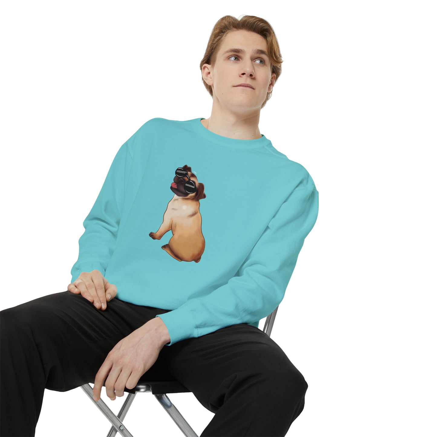 Pug - Unisex Garment-Dyed Sweatshirt