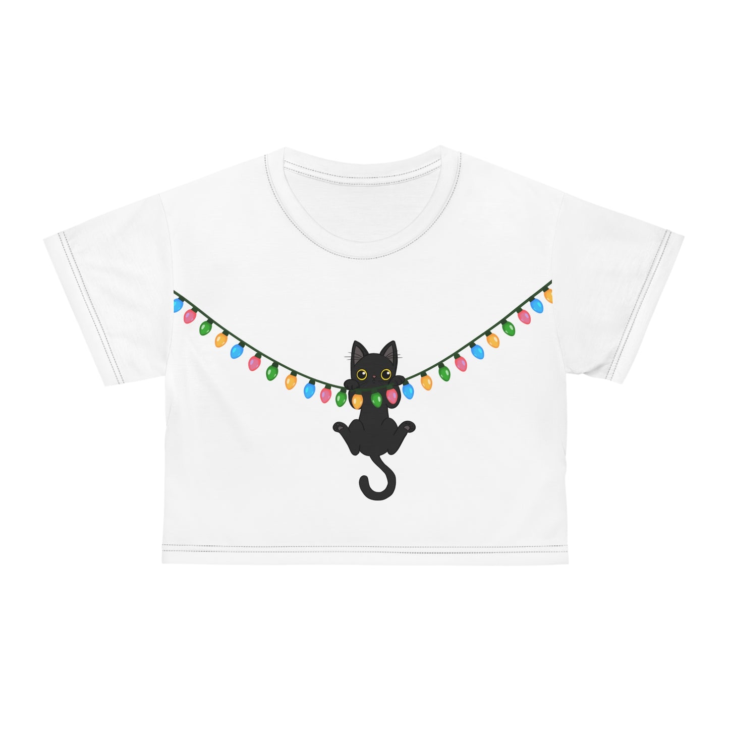 Meow Christmas - Crop Tee (AOP)