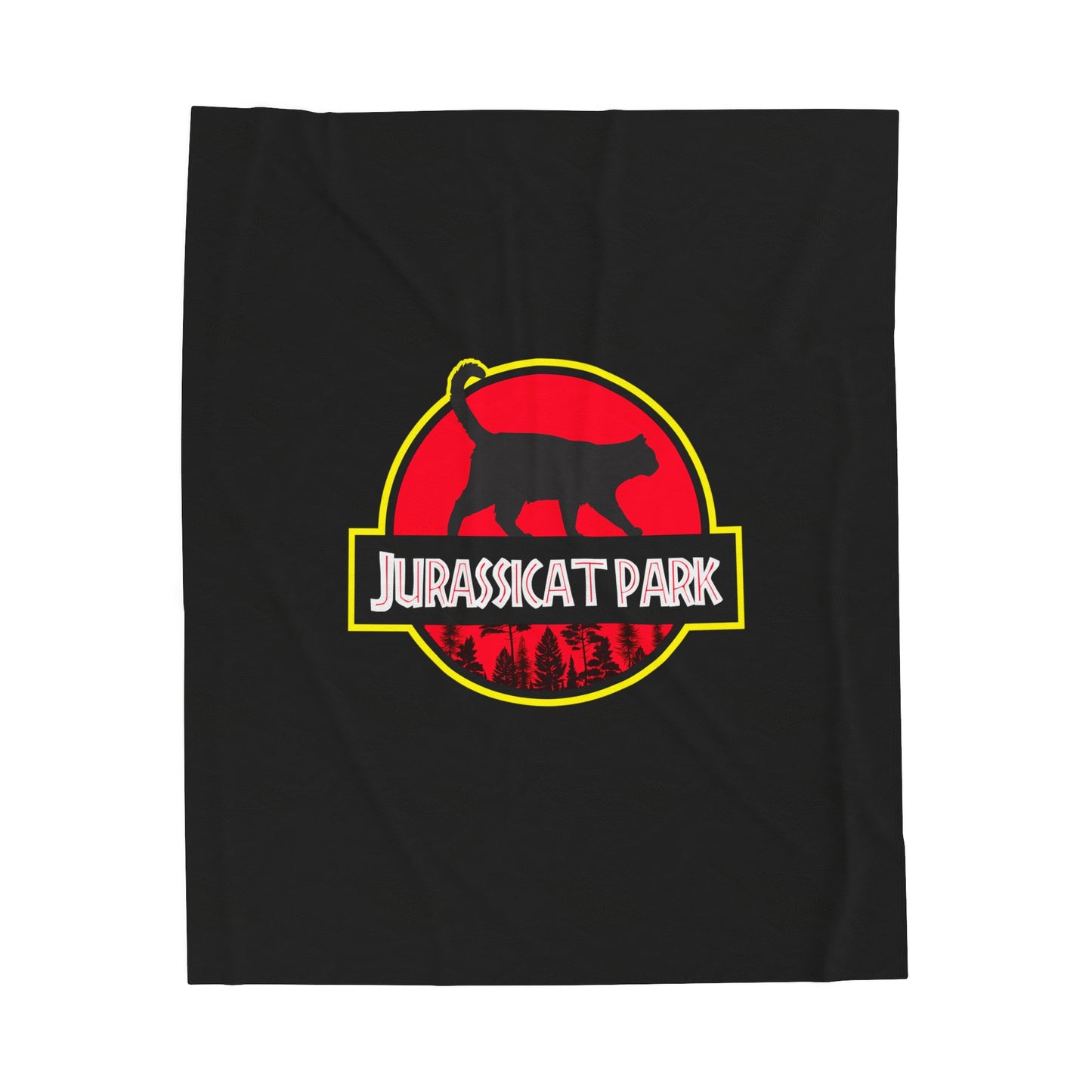 Jurassicat Park - Velveteen Plush Blanket