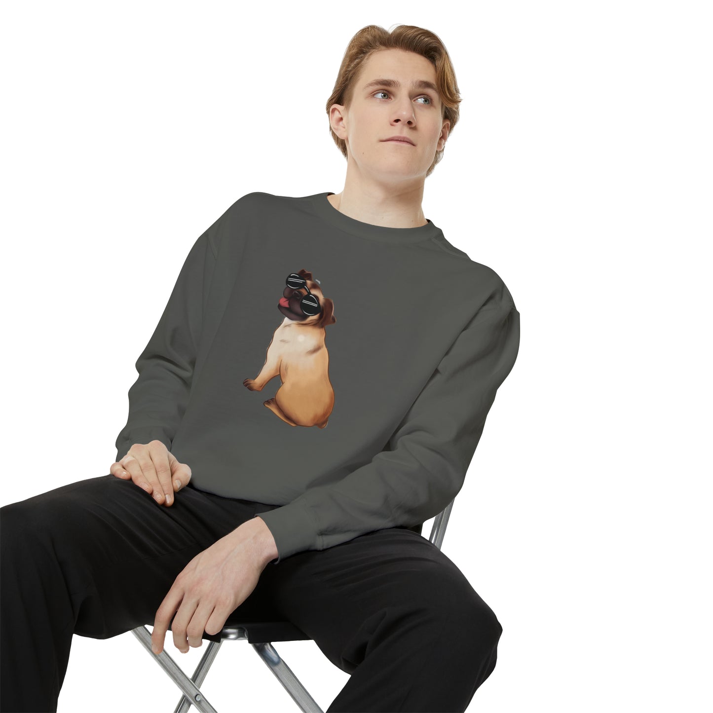 Pug - Unisex Garment-Dyed Sweatshirt