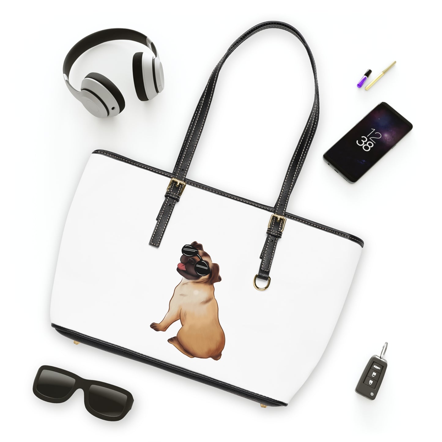 Pug - PU Leather Shoulder Bag