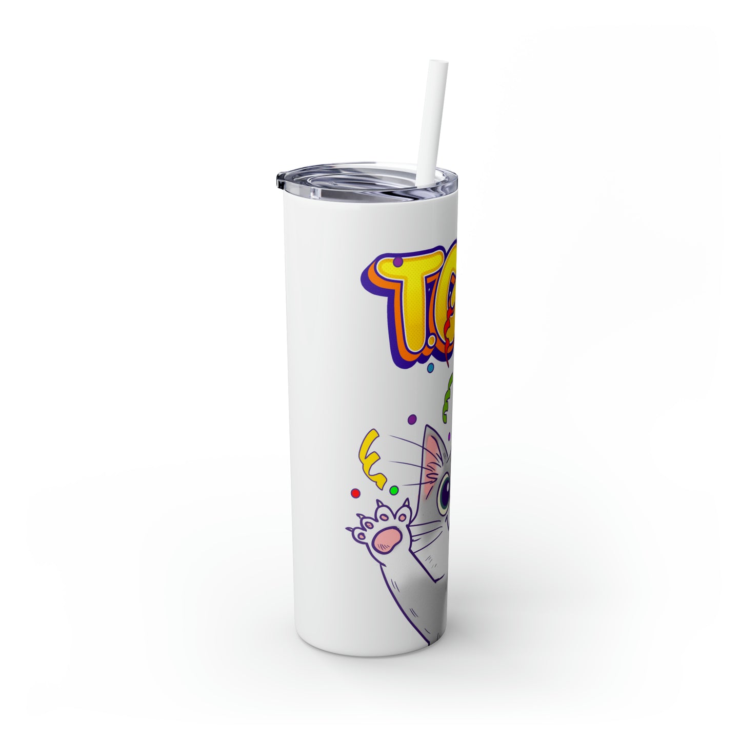 TGIF - Skinny Tumbler with Straw, 20oz