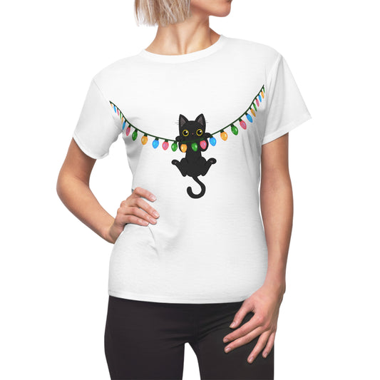 Meow Christmas - Women's Cut & Sew Tee (AOP)