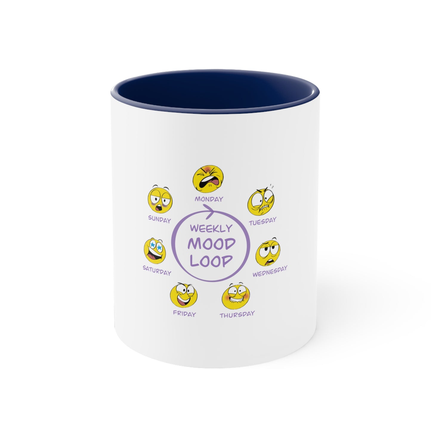 Weekly  Mood Loop - Accent Coffee Mug, 11oz