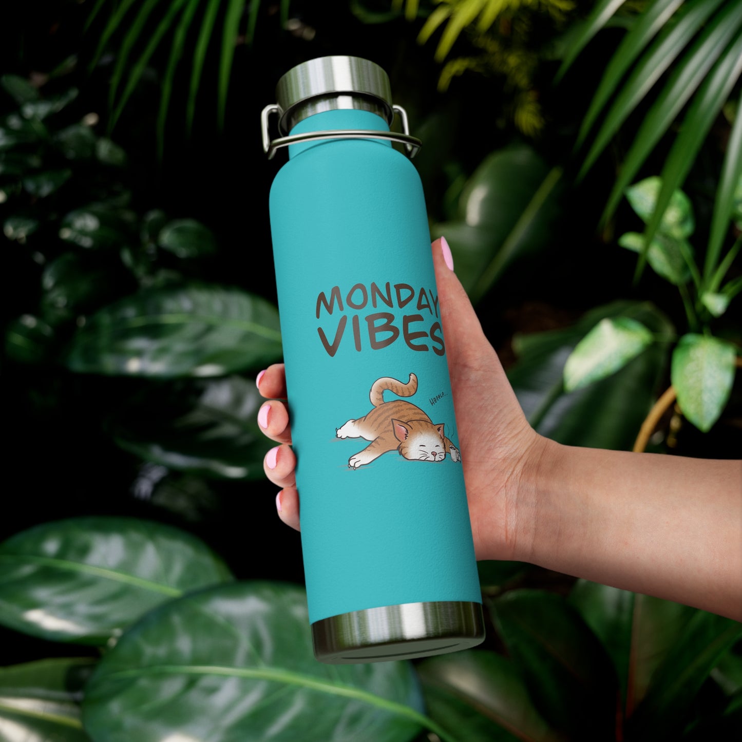 Monday Vibes - Copper Vacuum Insulated Bottle, 22oz