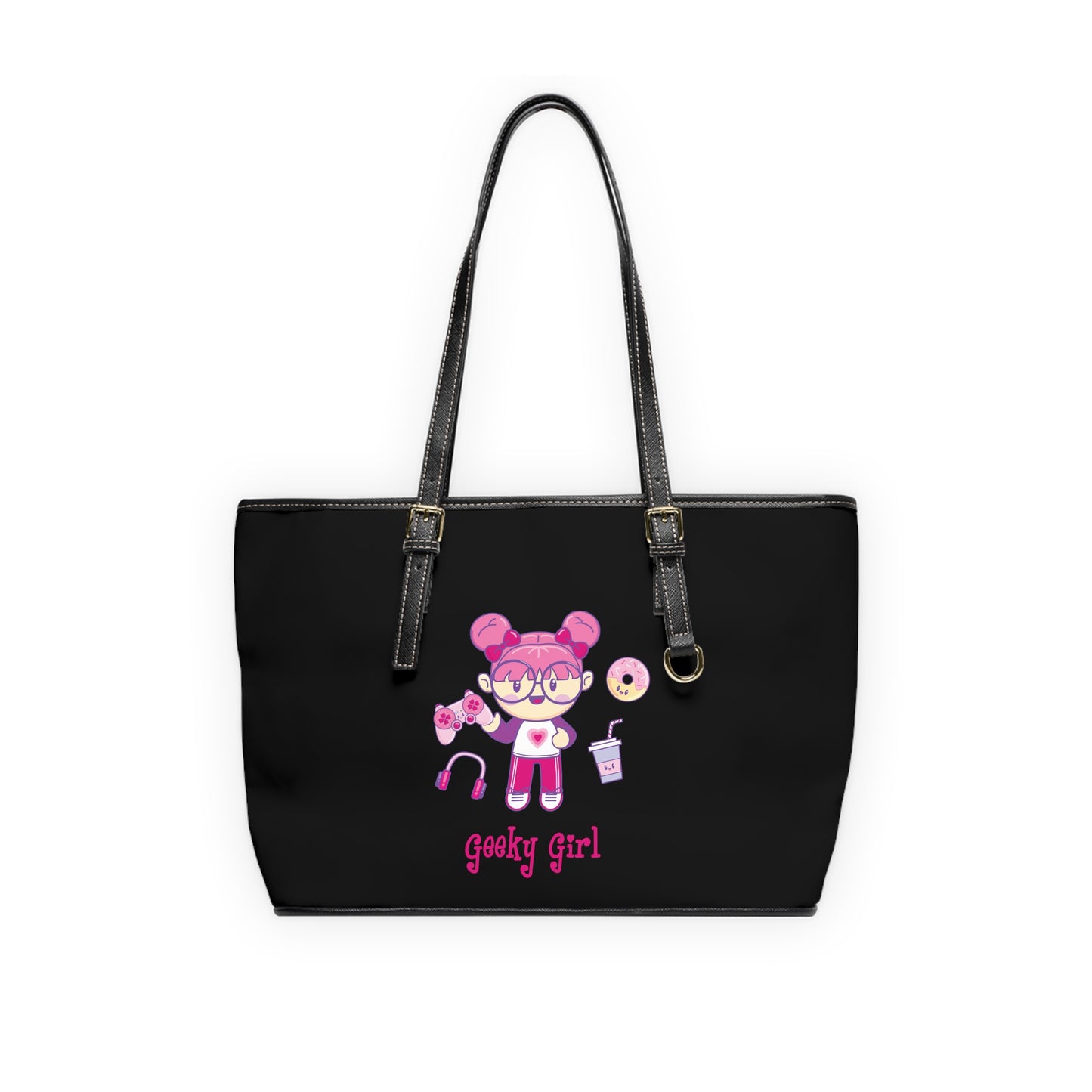 Geek Girl - PU Leather Shoulder Bag