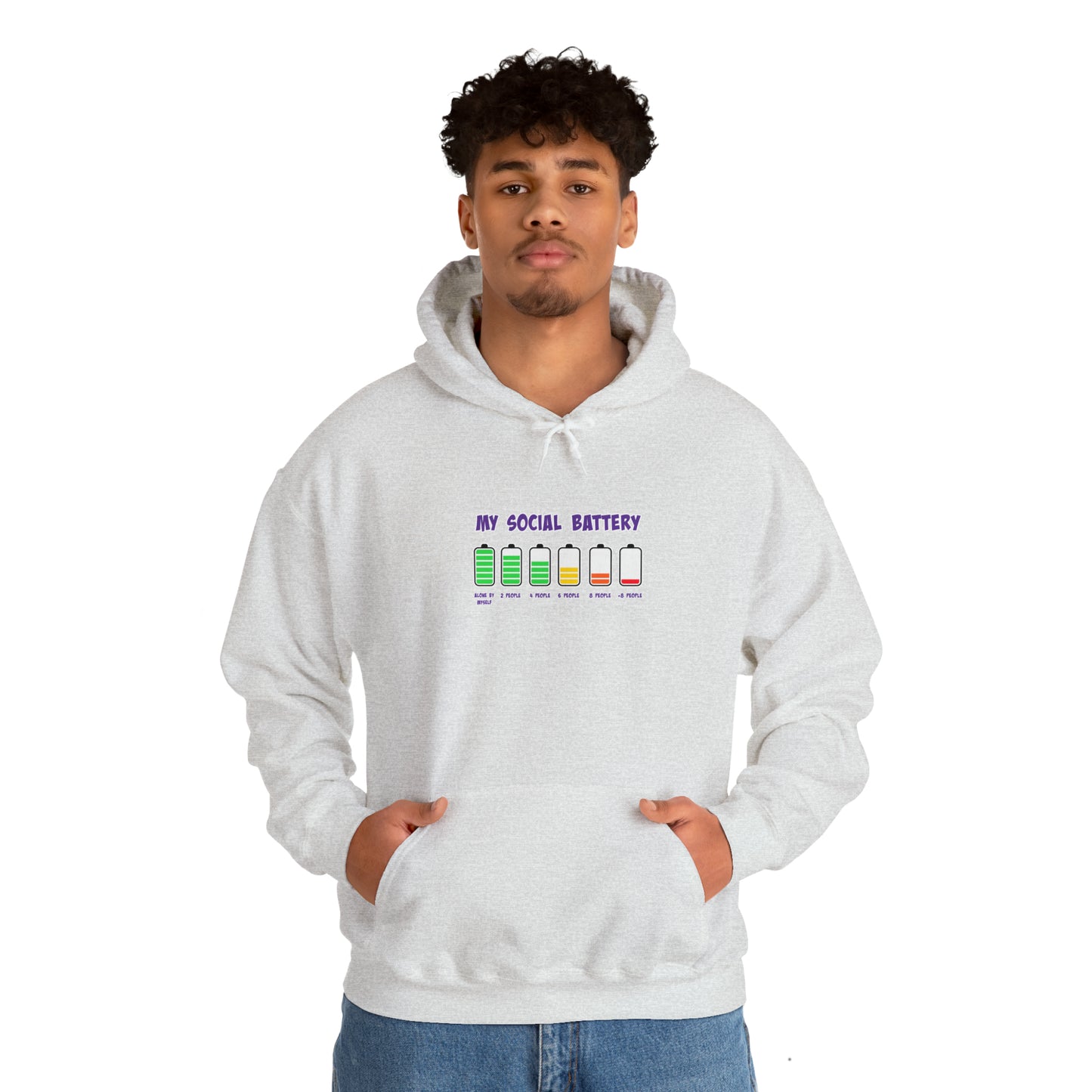 Social Battery - Unisex Heavy Blend™ Hooded Sweatshirt