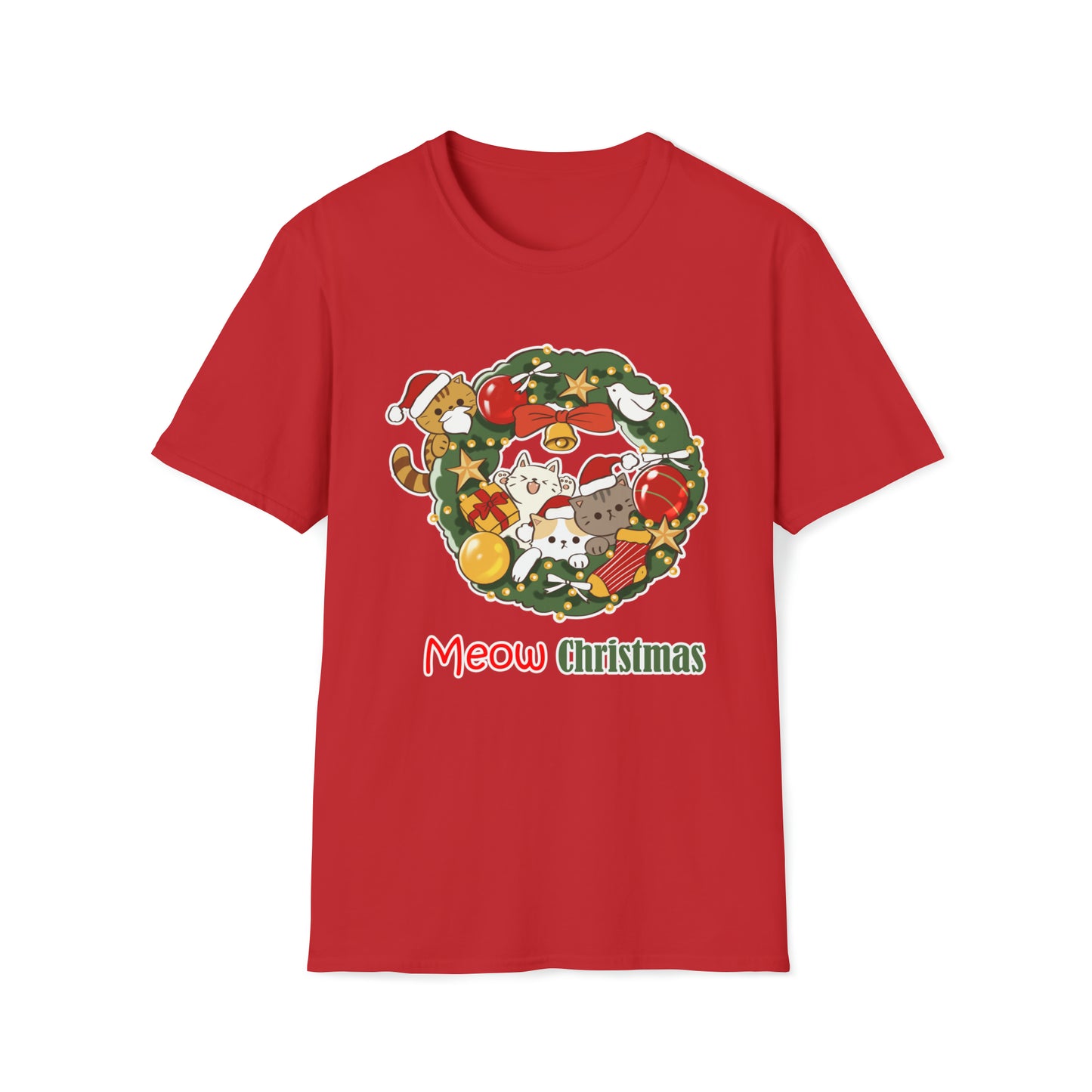 Meow Christmas - Unisex Softstyle T-Shirt