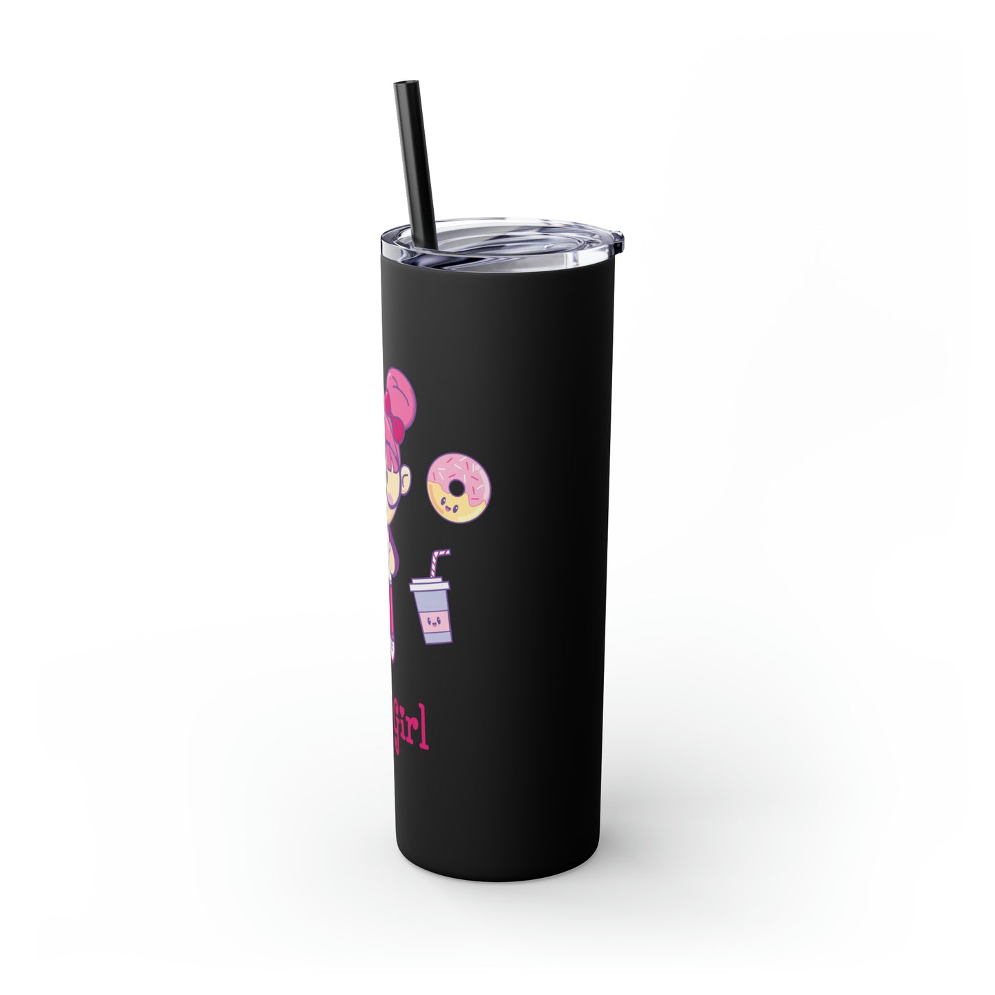 Geek Girl - Skinny Tumbler with Straw, 20oz