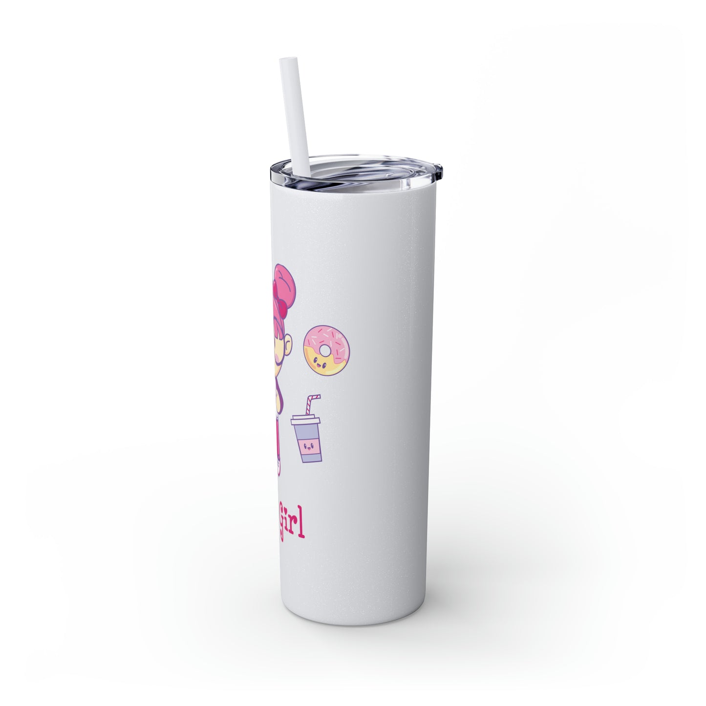 Geek Girl - Skinny Tumbler with Straw, 20oz