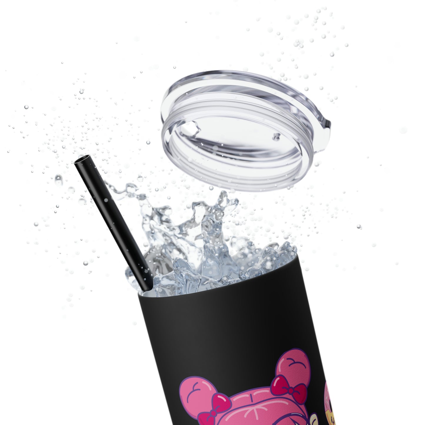 Geek Girl - Skinny Tumbler with Straw, 20oz