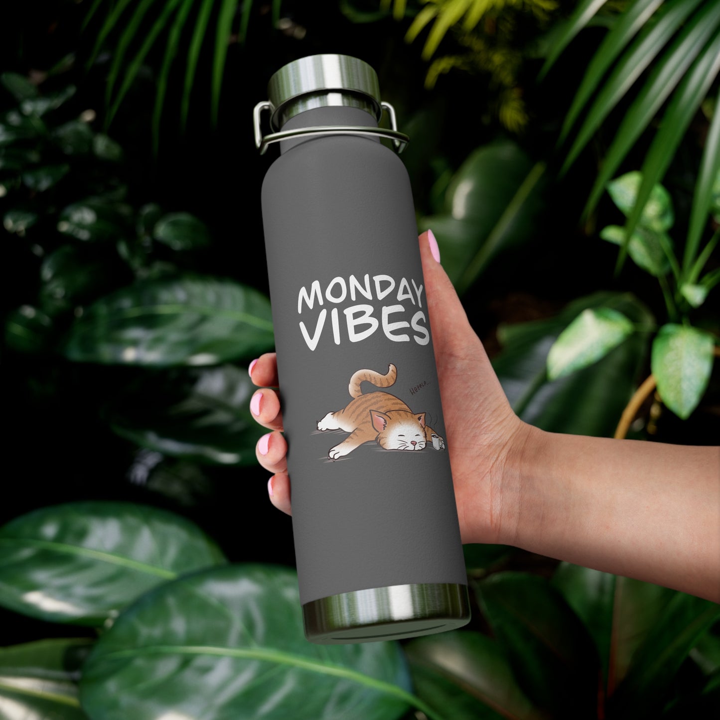 Monday Vibes - Copper Vacuum Insulated Bottle, 22oz