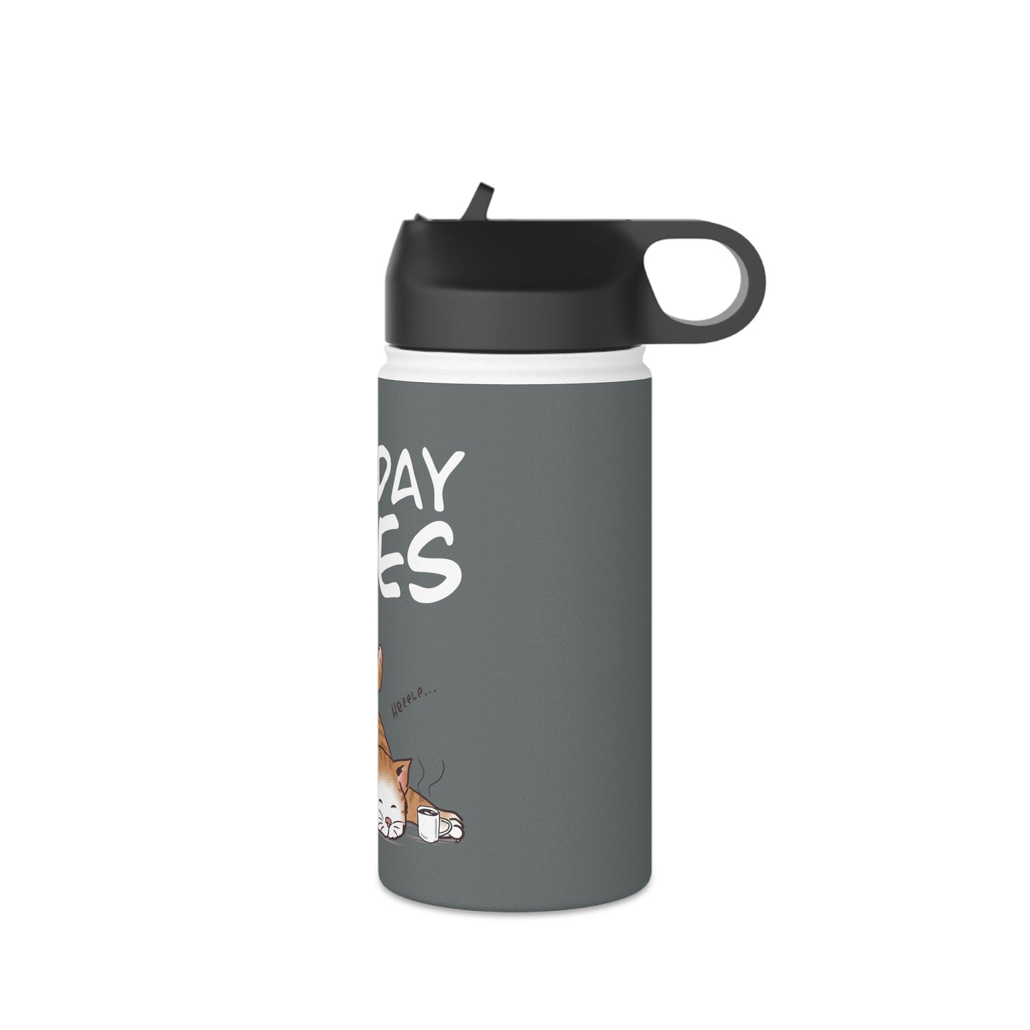 Monday Vibes - Stainless Steel Water Bottle, Standard Lid