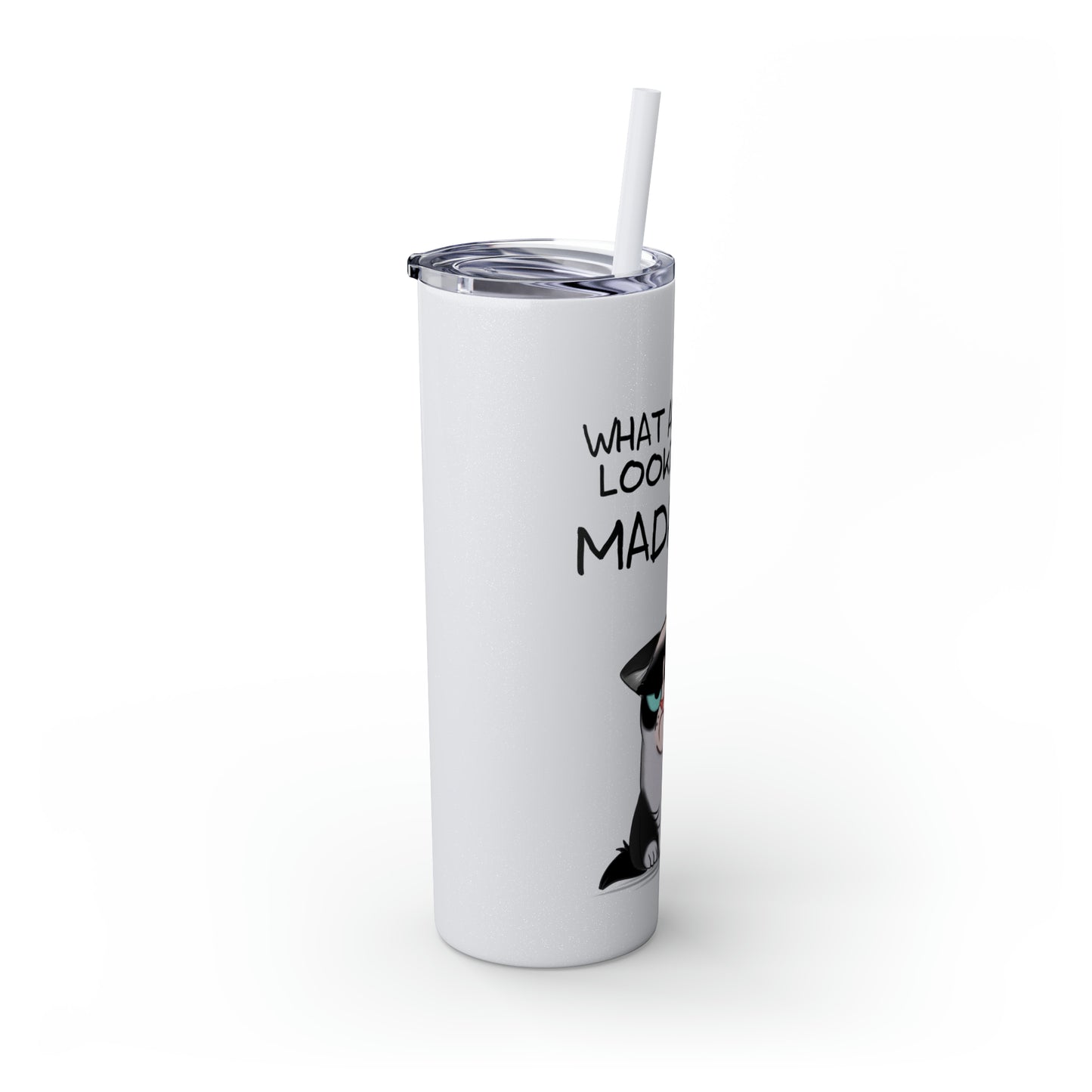 Madafaka - Skinny Tumbler with Straw, 20oz