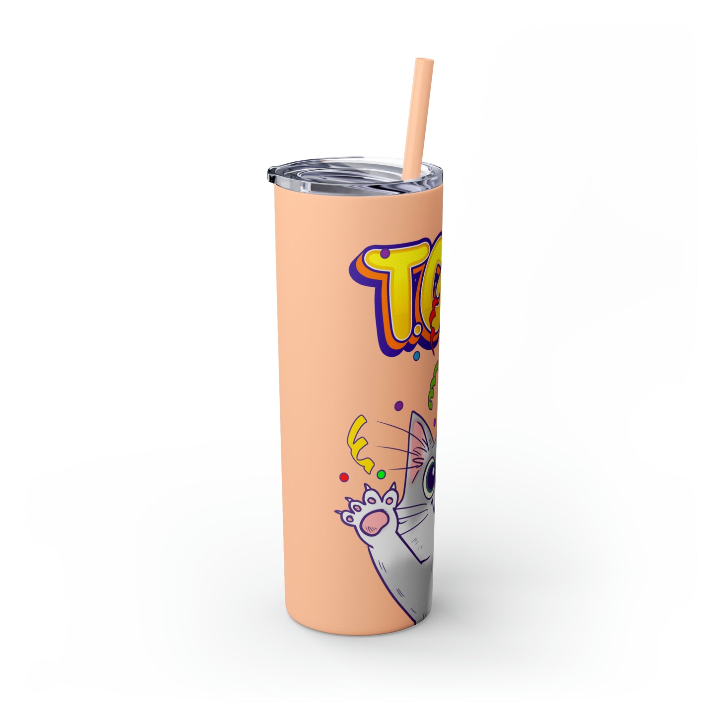 TGIF - Skinny Tumbler with Straw, 20oz