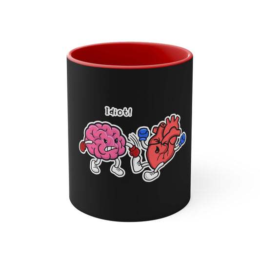 Brain x Heart - Accent Coffee Mug, 11oz