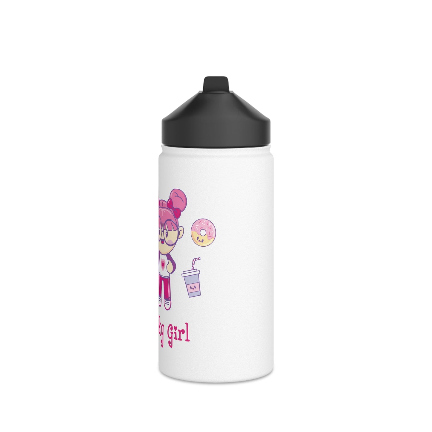 Geek Girl - Stainless Steel Water Bottle, Standard Lid