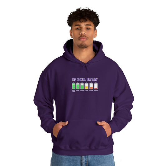 Social Battery - Unisex Heavy Blend™ Hooded Sweatshirt