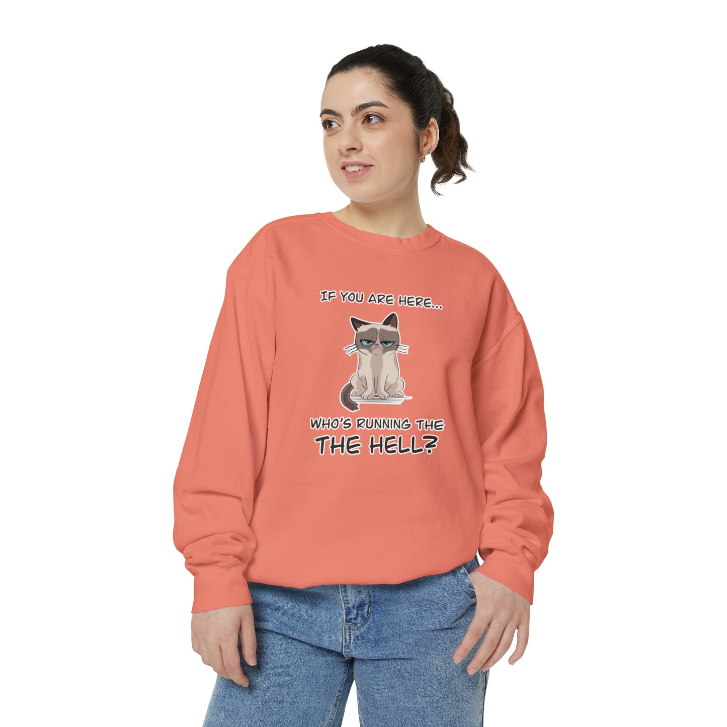 Hell Cat - Unisex Garment-Dyed Sweatshirt