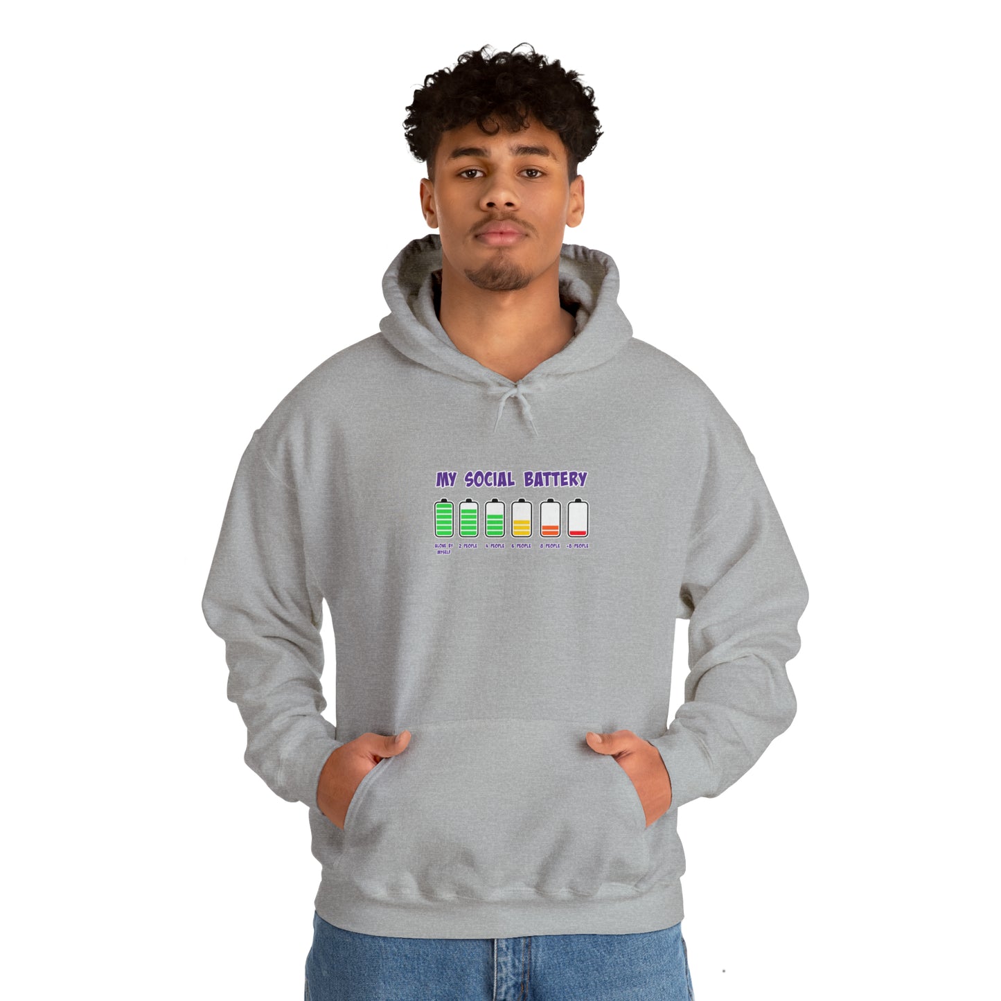 Social Battery - Unisex Heavy Blend™ Hooded Sweatshirt