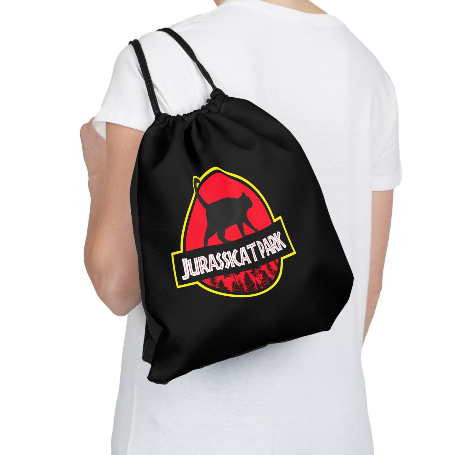 Jurassicat Park - Outdoor Drawstring Bag