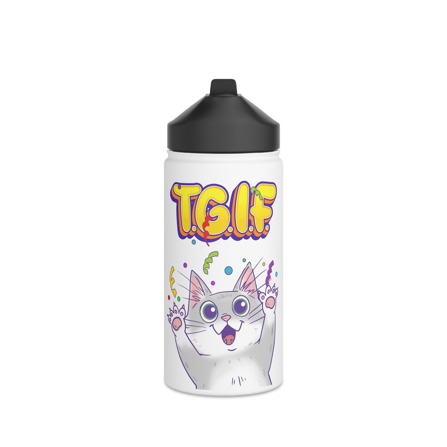 TGIF - Stainless Steel Water Bottle, Standard Lid