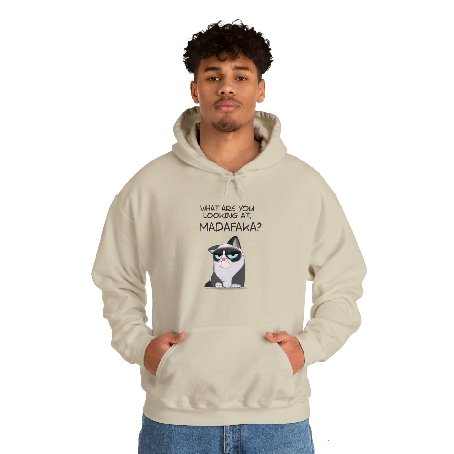 What you're looking at, Madafaka? - Unisex Heavy Blend™ Hooded Sweatshirt