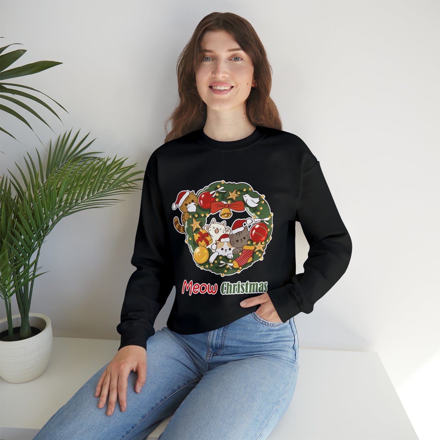 Meow Christmas - Unisex Heavy Blend™ Crewneck Sweatshirt