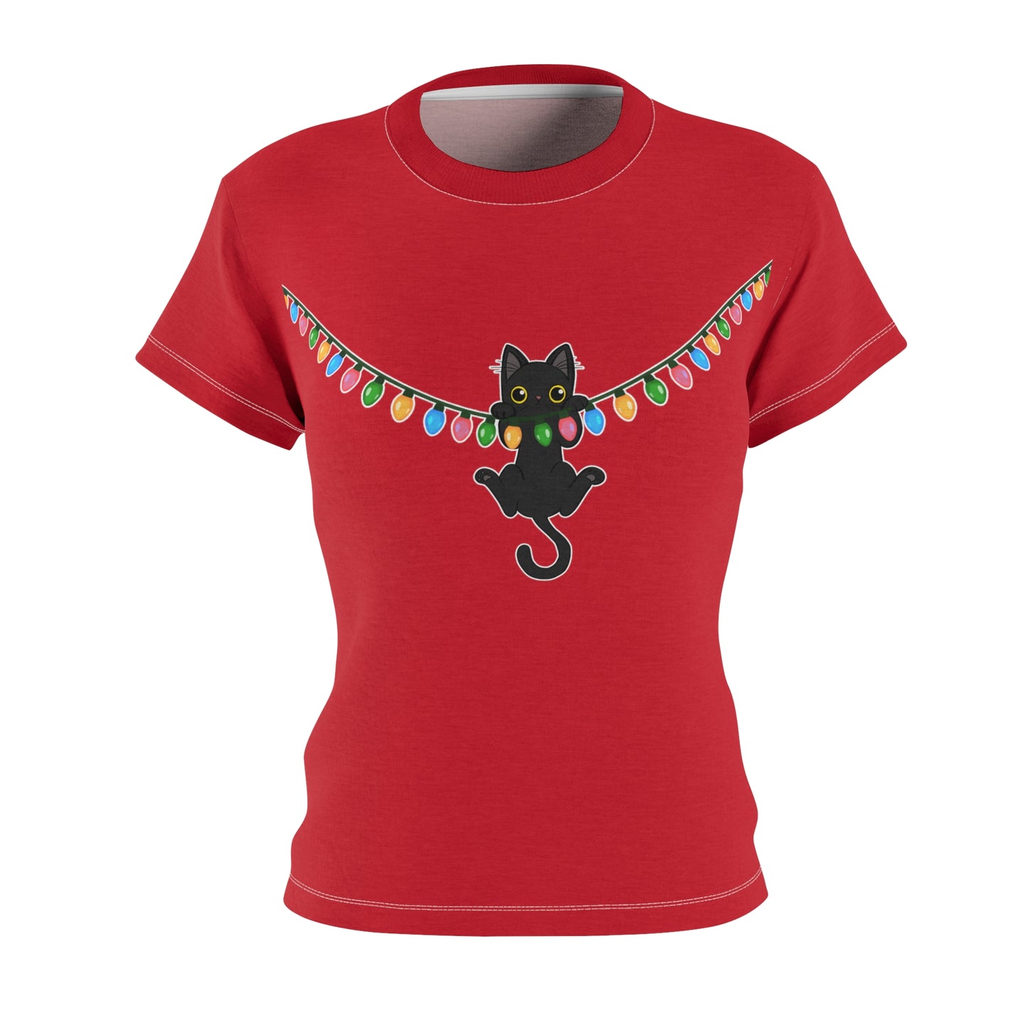 Meow Christmas - Women's Cut & Sew Tee (AOP)