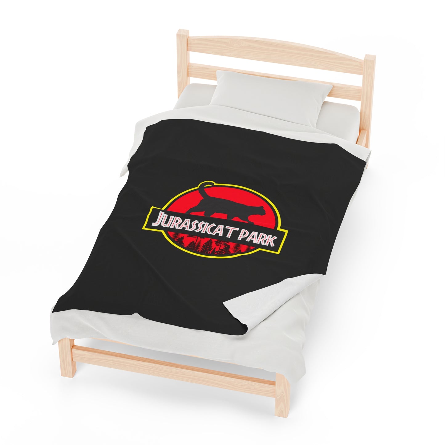 Jurassicat Park - Velveteen Plush Blanket