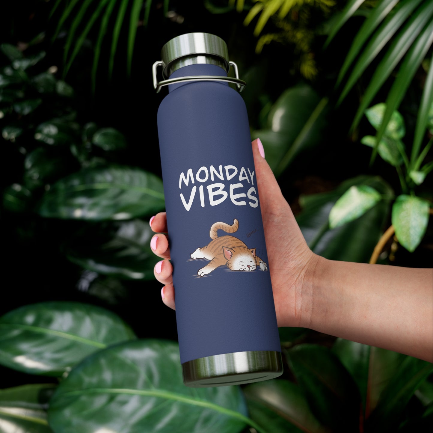 Monday Vibes - Copper Vacuum Insulated Bottle, 22oz