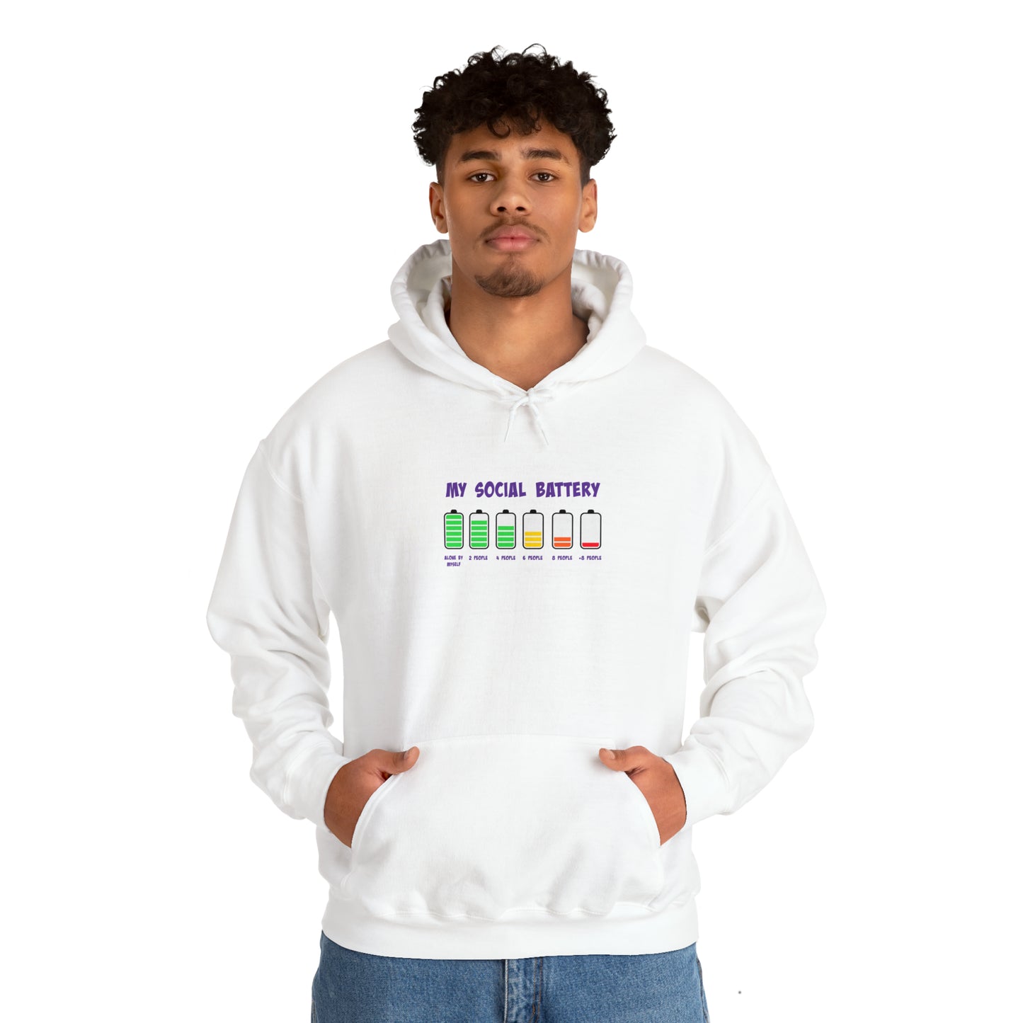 Social Battery - Unisex Heavy Blend™ Hooded Sweatshirt