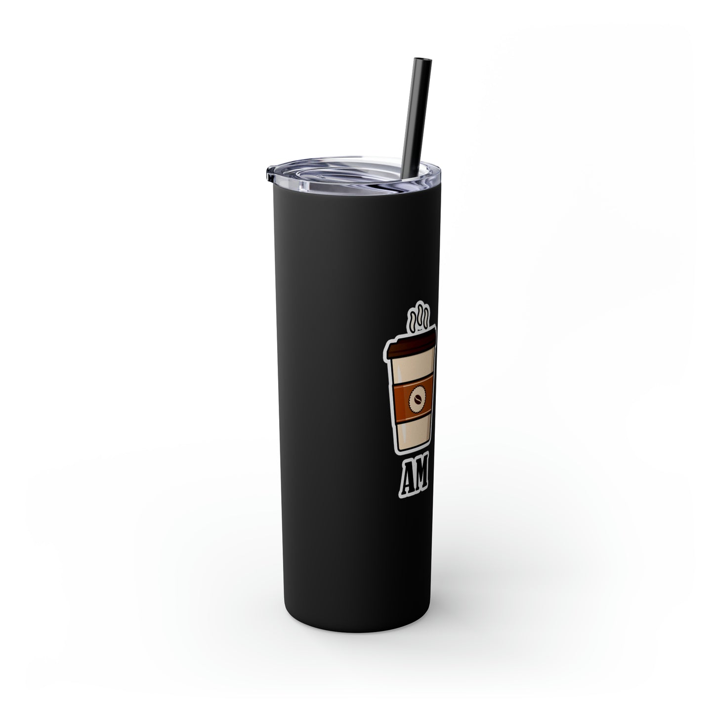 AM/PM - Skinny Tumbler with Straw, 20oz