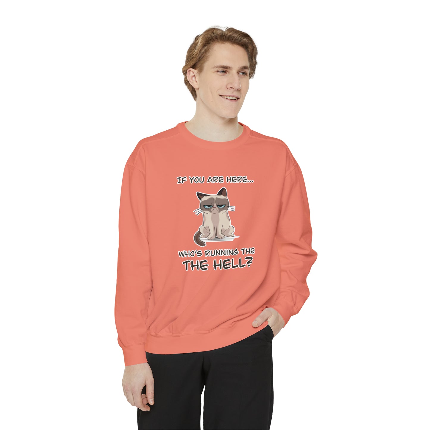 Hell Cat - Unisex Garment-Dyed Sweatshirt